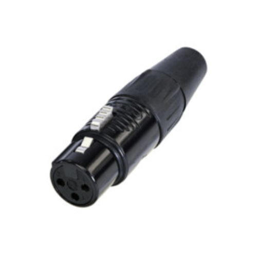 موصل كابل XLR أنثى ثلاثي الأقطاب من REAN طراز RC3F - أسود